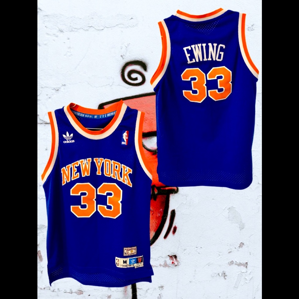 NY Knicks Stitched Ewing Jersey. Hardwood Classic